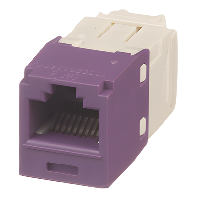 CJ688TGVL - Conector Jack RJ45 / Categoría 6 / 8P8C / Sin herramienta de impacto / Violeta / -10°C a 65°C