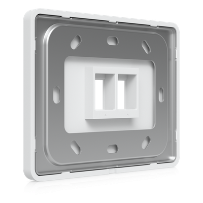 UACC-WP-KEYSTONE-H-2P - Placa de Pared Keystone / 2 Puertos / Horizontal / Superficie Pintable / 4.4 x 3.2 x 0.12 in / Paquete 4 Piezas
