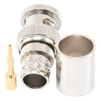 RFB-1106-I - Rf Industries,Ltd Conector Coaxial BNC Macho / Anillo Plegable / Bronce Niquelado RFB-1106-I