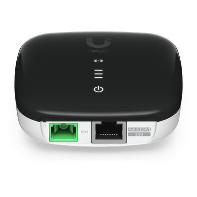 WAVE-FIBER-ONU - ONU GPON / 2.5 GbE RJ45 / 1.2 Gbps Upstream / 2.5 Gbps Downstream / Alcance 20 km (12.4 mi) / PoE 24 VCC