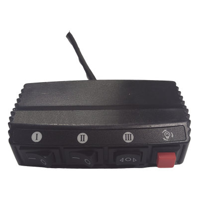 XDKQH02 - Switch de Control de Patrones de Destello / 5 Interruptores / 12 VCC / 15 A / 104 mm x 55 mm x 33 mm / 4.1 x 2.2 x 1.3 pulgadas