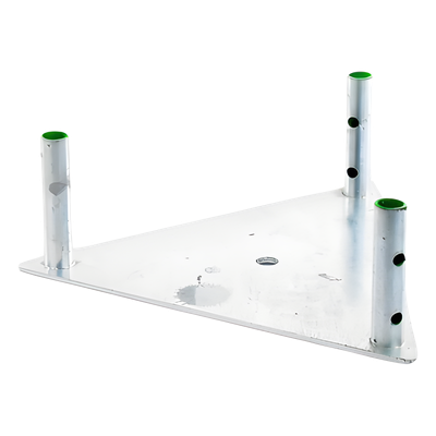 SBZ-35G - Syscom Towers Base para Torre / Placa de Acero 1/4' / Niple 3/4' Galvanizado SBZ-35G