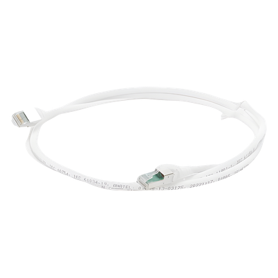 ZM6A-S05-02B - Patch Cord Cat6A S/FTP / 1.5m (5ft) / Blindado 360° / CM/LS0H / Alta Densidad / Blanco