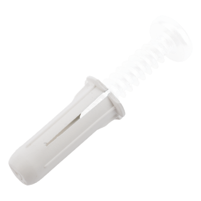 TP-0 - Taquete de Fijación / Doble Expansión Multidireccional / Tornillo 8 mm x 3/4" (19.1 mm) / Polietileno HDPE / 100 Piezas / -50°C a +80°C