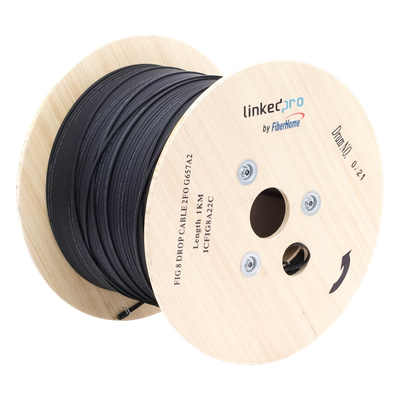 IC-FIG8A2-2C - Linkedpro By Fiberhome Carrete de Fibra Óptica Aérea Drop / 1 km / G.657A2 Bifibra IC-FIG8A2-2C