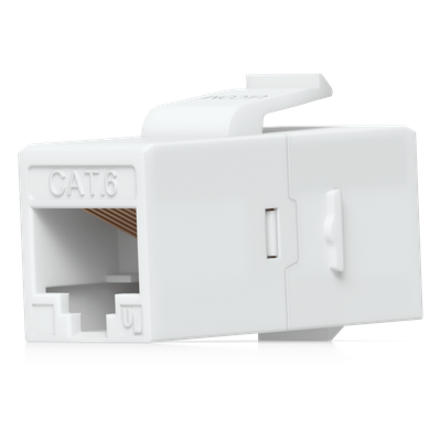 UACC-KEYSTONE-COUPLER-C6 - Acoplador Keystone / Cat6 Pass-Through / 10 Gbps / PoE / Snap-In / Paquete 12 Unidades