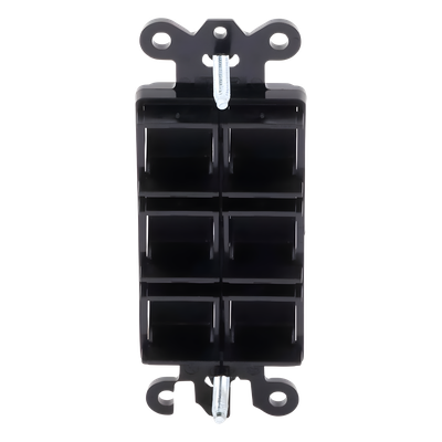 SC6PFMN - Lutron Electronics Marco de 6 Puertos / Conectores RJ45 Cat 3/5e/6 / Fibra Óptica MT-RJ SC LC