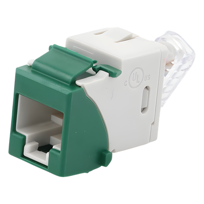 U6-K07NS - Jack Keystone / Cat6 UTP / Terminación 110 / Color Verde / UL 94 V-0 / -10°C a 60°C