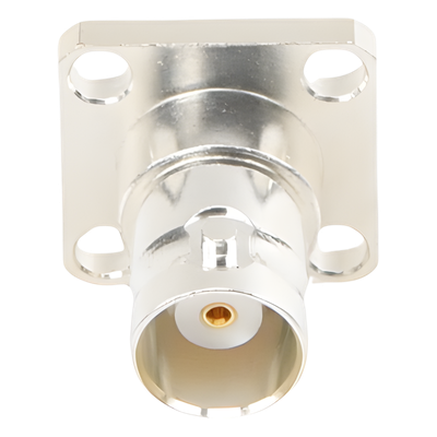 RFB-1115-S - Rf Industries,Ltd Conector BNC Hembra para Chasis / Montaje en Panel 17.53 mm / 4 Perforaciones