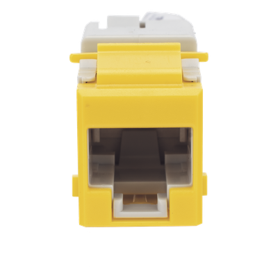 U6-H05NS - Jack de Cobre / Cat6 UTP / Montaje Híbrido Plano-Angulado / 1 Puerto RJ45 / Amarillo / -10 a 60°C