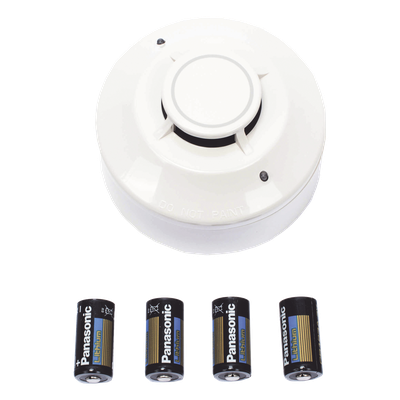W-H355R - Detector de calor inalámbrico / Termovelocimétrico + fijo 135 °F (57 °C) / Tasa 15 °F/min / Red mallada 902-928 MHz / Base incluida