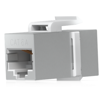 UACC-KEYSTONE-COUPLER-C6A - Acoplador Keystone / Cat6A Pasante / 10 Gbps / PoE / Snap-In / Paquete 12 Piezas