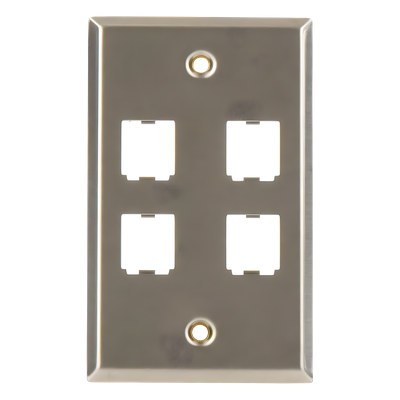 CFP4SY - Panduit Placa de Pared Vertical / Acero Inoxidable Grado 304 / 4 Puertos Mini-Com CFP4SY