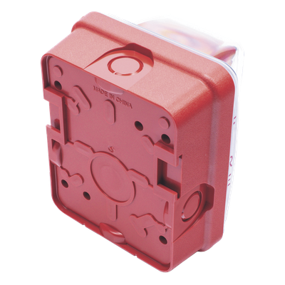 WHEC24-75WR - Sirena Estrobo / Intemperie / Montaje Muro / 75 cd / 70-100 dBA / 16-33 VCC / 4.72 x 5.75 x 4.17 in