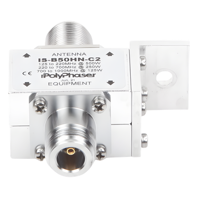 IS-B50HN-C2 - Protector Coaxial RF / 125-1000 MHz / 50 Ω / Conectores N Hembra / Ceja Frontal / 500W