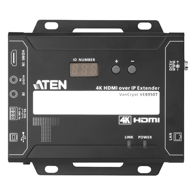 VE8950T - Transmisor Video sobre IP HDMI / 4K Ultra HD 4096x2160 @ 30Hz / Compresión Lossless / Latencia Ultra Baja / PoE 802.3af / Video Wall 8x8 / RS-232 e IR / Daisy Chain