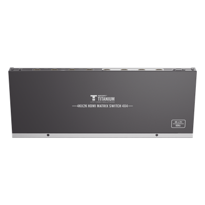 TT-414-V2.0 - MATRICIAL 4 x 4 / 4 Entradas y 4 Salidas en HDMI / 4K × 2K @ 60Hz / 18Gbps / HDMI 2.0 / HDCP 2.2 / 3D / Conmutación por Botón, RS232 o Control Remoto / IDEAL PARA CENTROS DE MONITOREO, COMPARACION Y ANALISIS.