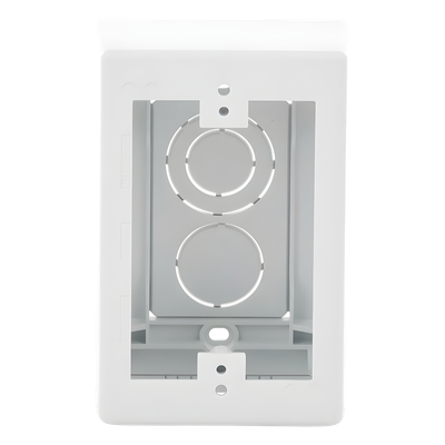 JBX3510WH-A - Caja de Pared Superficial, Uso Universal con Placas de Pared, con Cinta Adhesiva, Color Blanco