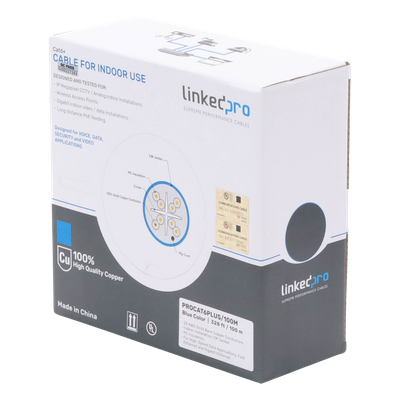 PRO-CAT-6-PLUS/100M - Linkedpro By Epcom Cable Cat6+ / Calibre 23 / 100m (328.08 ft) PRO-CAT-6-PLUS/100M
