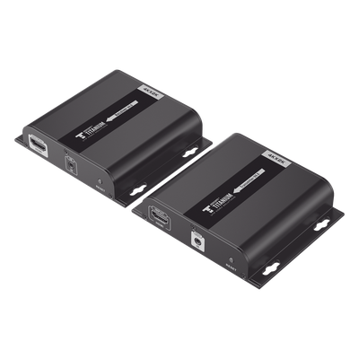 TT-683-4.0 - Kit Extensor HDMI para distancias de 120 metros / Resolución 4K @ 30Hz / Cat 6 / Soporta conexión Uno a Uno y Uno a Muchos / Soporta hasta 253 Rx / Baja Latencia / Uso 24/7 / Soporta HDbitT / Compatible con Switch Gigabit