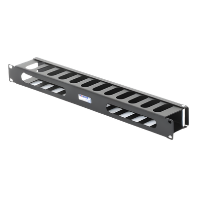 TH-ORG-1UR - Organizador de Cables Horizontal / 19" / 1UR / Acero Calibre 18 (1.21 mm) / Profundidad 64 mm