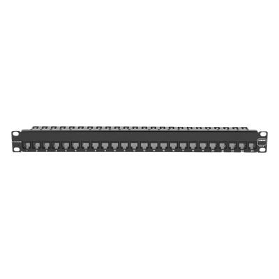 Z6-PNL-24K - Patch Panel UTP de 24 Puertos / Categoría 6 / Plano / 1UR / Precargado con Jacks Z-MAX / Acero 18 Gauge