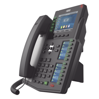 X6U - Teléfono IP Empresarial / 20 Líneas SIP / Triple Pantalla Color / Puertos Gigabit / PoE / Bluetooth / Opus