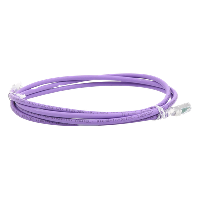 ZM6A-S07-08B - Patch Cord Cat6A S/FTP / CM-LS0H / 2.13 m (7 ft) / Blindaje 360° / Alta Densidad / Violeta