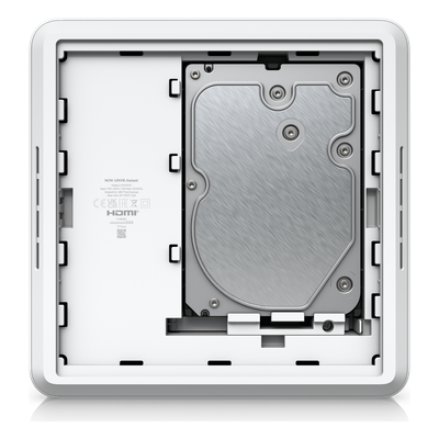 UNVR-INSTANT - NVR Compacto IP / 6 Canales 4K / Switch PoE 6 Puertos GbE 40W / HDD 3.5" 24TB / HDMI Viewport / 220 x 220 x 47 mm (8.7 x 8.7 x 1.9 in)