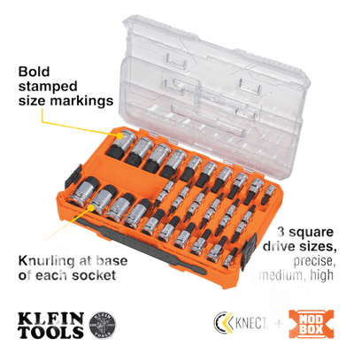 65233-HEX - Klein Tools Juego de Dados / 13 Piezas / SAE-Métrico-Hex-Torx® 65233-HEX