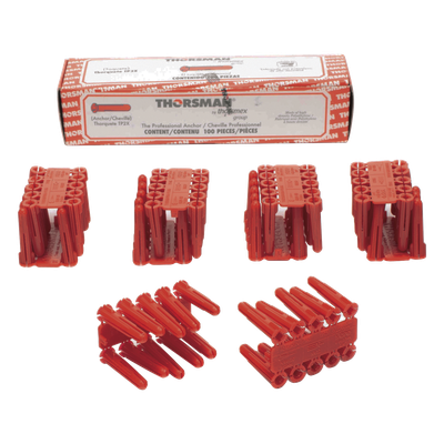 TP-2X - Taquete de Anclaje / 1/4" / Doble Expansión Multidireccional / Carga 60 kg / HDPE Resistente / Paquete 100 Piezas