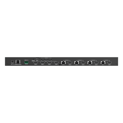 TT844 - MATRICIAL Y EXTENSOR DE VIDEO HDMI 4 x 4 / 4 Entradas HDMI / 4 Salidas HDMI Loop / 4 Salidas RJ45 para Extender la señal 70 metros por salida /4K / Conmutación por RS232, Control Remoto o Ethernet.