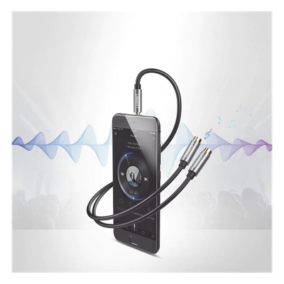 20816 - Ugreen 20816 cable de audio 0,0025 m 2,5mm 2 x 3.5mm Negro