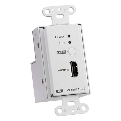 VE1801AUST - Transmisor HDMI / 4K 60Hz 4:2:0 / HDBaseT-Lite 40m / PoH / Placa de pared US / 131 pies