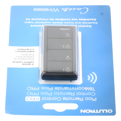 PJ24BBLL21P - Lutron Electronics Control Inalámbrico de 4 Botones / 2 Grupos de Luces / RF 431-437 MHz