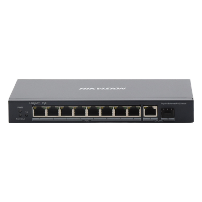 DS-3E0510P-E - Hikvision Switch Gigabit PoE+ / No Administrable / 8 Puertos 1000 Mbps PoE+ DS-3E0510P-E