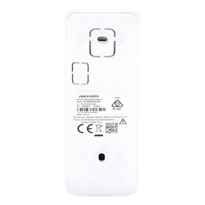 DS-PDBG8-EG2-WB - Hikvision Detector Inalámbrico de Ruptura de Cristal / 3 en 1 / 2 Zonas Cableadas