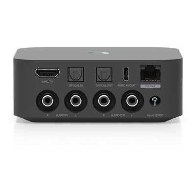 UPL-PORT-B - Streamer de Audio Digital / PoE o 12 VCC / Wi-Fi 6 / HDMI eARC / RCA / Óptico / USB-C / Multi-Zona 32 Dispositivos / AirPlay y Spotify Connect