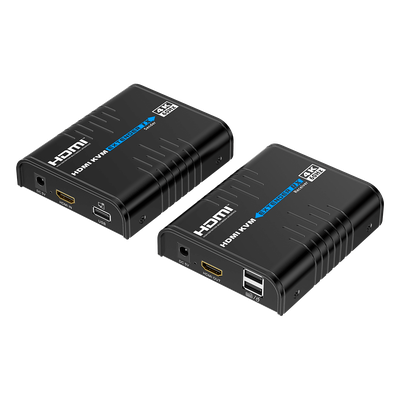 TT473KVM - Extensor KVM HDMI / 4K 60 Hz / 120 m (393.7 ft) con CAT6 / 18 Gbps / HDCP 2.2 / Latencia 120-170 ms / IPColor Stream / Matriz 256x256