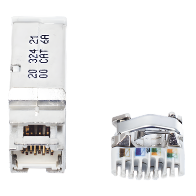 Z6A-SP - Conector Blindado para Patch Panel / Cat6A / 22-26 AWG / 19-inch Rack / -10 a 60 °C / 14 a 140 °F