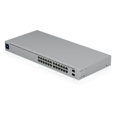 USW-24-POE - Ubiquiti UniFi 24-Port PoE Gestionado L2/L3 Gigabit Ethernet (10/100/1000) Energía sobre Ethernet (PoE) 1U Plata