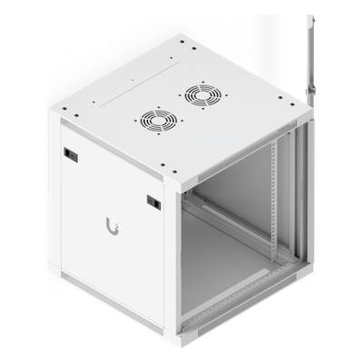 UACC-RACK-12U-WALL-600-G - Gabinete Rack 12U / Montaje en Pared / 4 Postes / Vidrio Templado / Carga 80 kg (176 lb) / 598 × 600 mm