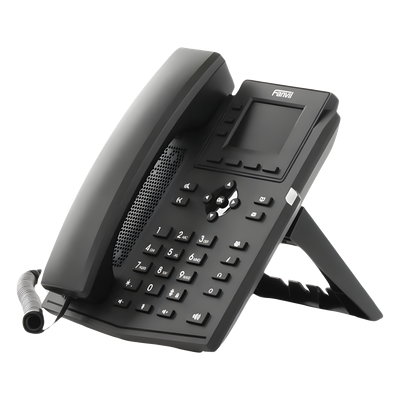 X303P - Teléfono IP Empresarial / 4 Líneas SIP / Pantalla LCD 2.4 Pulgadas / PoE / Audio HD / Conferencia 6 Participantes