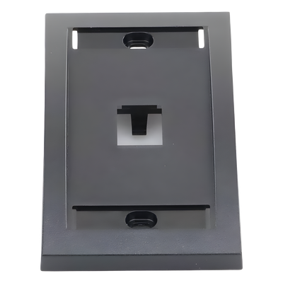 CFPE1BLY - Placa de Pared Vertical / 1 Puerto Mini-Com / Espacio para Etiquetas / ABS Negro