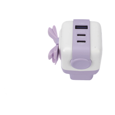 35314B - Cargador RobotGaN de 65W Serie UNO | 3 Puertos de Carga Rápida | 2 USB-C | 1 USB-A | PD 3.0 | QC 4.0 | Carga Inteligente | Tecnología GaN II | Zapato