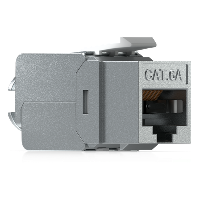 UACC-KEYSTONE-JACK-C6A - Keystone Jack / Cat6A / Terminación Toolless / Snap-In / 12 Piezas / 23-26 AWG