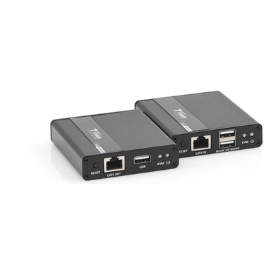 TT223KVM - Kit extensor KVM (HDMI y USB) | 40m a 4k@30Hz | 70m a 1080P@60Hz | Cat 6, 6a y 7 | CERO LATENCIA | HDR | Salida Loop | Salida de audio de 3.5mm |