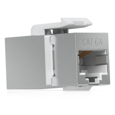 UACC-KEYSTONE-COUPLER-C6A - Acoplador Keystone / Cat6A Pasante / 10 Gbps / PoE / Snap-In / Paquete 12 Piezas