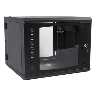 SR-1909-GAP-V4 - Linkedpro By Epcom Gabinete de Pared Abatible / Rack 19" 9U / Cristal Templado SR-1909-GAP-V4