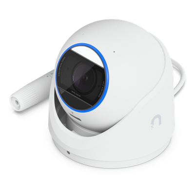 UVC-G6-PRO-TURRET-W - Cámara Turret IP / 4K 8MP / Zoom Óptico 2.36× / IR 40 m (131.2 ft) / Motor IA Multi-TOPS / PoE+ / IP66 IK04 / -30°C a 50°C